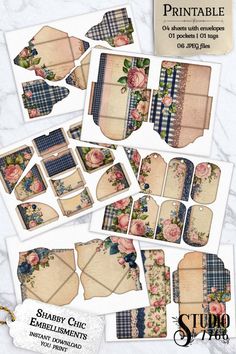 printable shabby card embellishments