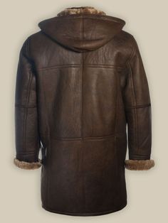 Men-Brown-Shearling-Hoodie-leather-Coat Leather Outerwear With Detachable Hood For Cold Weather, Hooded Leather Jacket With Pockets For Cold Weather, Leather Outerwear With Double-lined Hood, Hooded Leather Outerwear With Double-lined Hood, Hooded Leather Winter Outerwear, Winter Leather Hooded Jacket With Detachable Hood, Winter Hooded Leather Jacket With Double-lined Hood, Hooded Leather Outerwear For Winter, Hooded Leather Jacket With Double-lined Hood For Cold Weather