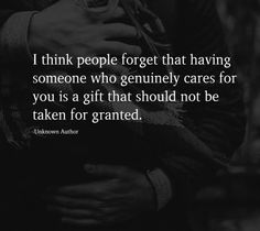 someone is holding their hands together with the quote i think people forget that having someone who generously cares for you is a gift that should not be taken for