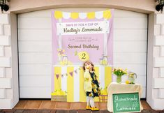 Lemonade Party backdrop for 1st Birthday or Any type of event {Lemonade Stand Collection} Perfect for 1st Birthdays, 2nd Birthday, Drive by Birthday (any age) or Baby Showers - Personalized for any type of event. Wow your guests! Our backdrops are a great option for providing a personalized, stylish and fun addition to your party .It will be the focal point in any event! They are great as Photo Props and Decorations, because it really sets the tone for your theme in just minutes! Perfect for des 60th Birthday Wine Labels, Lemonade Party, Vinyl Backdrops, Party Backdrop, Lemonade Stand, Printed Backdrops, Party Photo Booth, Photo Booth Backdrop, 1st Birthdays