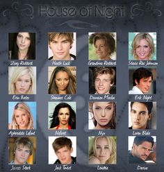 the cast of house of night is shown in this promotional poster for their upcoming show