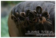 Cute hair styles for girls Hair Flower Tutorial, Hair Flowers, Fancy Hairstyles, Hair Art, Hair Today, Pretty Hairstyles, Flowers In Hair