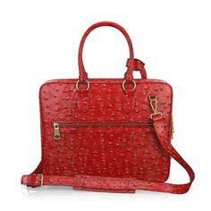 Red Leather Travel Briefcase, Red Formal Briefcase, Red Briefcase For Formal Use, Red Briefcase For Business, Business Red Shoulder Bag With Leather Lining, Red Leather Lined Shoulder Bag For Business, Red Leather-lined Shoulder Bag For Business, Red Business Bags With Palladium Hardware, Luxury Red Briefcase For Formal Occasions