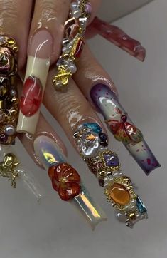 Venus Nails, Junk Nails, Spring Nail Designs, Colored Acrylic Nails, Brighter Days, Really Cute Nails