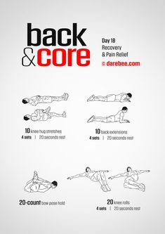 the back and core workout poster