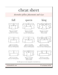 the instructions for how to sew an overstuffed pillow and bedding set