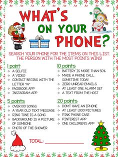 the dr seuss phone checklist is shown