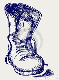 a drawing of a pair of shoes