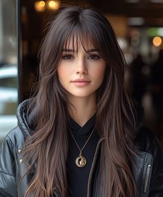 Long Length Haircut Cute Hairstyles For Mid Length Hair, Bang Types, Face Framing Layers Long Hair With Bangs, Bangs With Layers Face Framing, Haircut Volume, Long Length Haircut, Volume Hairstyles Medium, Long Hair With Bangs And Layers, Long Hair Volume