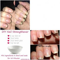 Do you want healthy, strong, and long nails without taking supplements or using chemicals? I know some tips and tricks on how to naturally strengthen and whiten your nails at home without harsh chemicals. Grow Long Nails, Nail Growth Tips, Recipe Aesthetic, Natural Nail Care, Nagel Tips, Nail Care Tips, Nail Care Routine, How To Grow Nails, Nail Growth