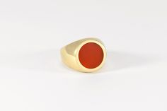 Carnelian is associated with good luck and protection from negative energy. Astrologically associated with Aries, Virgo & Leo. Solid Signet Ring in Brass, Silver, 10k & 14k gold Weight: 14 grams brass/silver 10k is 14 grams / 14k is 16 grams Legier rings are handmade in Los Angeles Allow 3-4 weeks for shipping 10k & 14k gold pricing is for sizes 4-8. Please inquire about additional size pricing info@legier.la Aries Virgo, Notes Gift, Chalcedony Stone, Carnelian Ring, Signet Rings, Carnelian Stone, Black Onyx Stone, Lapis Lazuli Stone, Tiger Eye Stone