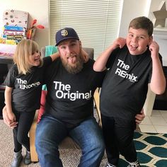 Spread this Dads awesomeness to keep Monday going! 💙 Unisex Black T-shirt For Family, Black Tops With Funny Text For Family Matching, Black Family Matching Tops With Funny Text, Black Tops With Letter Print For Family Matching, Casual Unisex T-shirt For Family, Black Cotton Tops For Family Matching, Black Unisex T-shirt For Family Occasions, Funny Black T-shirt With Name Print, Black Graphic Tee For Family Occasions