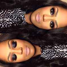 Eyebrows Ideas, Makeup Ideas For Black Women, Dinner Makeup, Birthday Makeup Looks, Baking Makeup, Black Eyebrows, Women Lipstick, Wedding Women