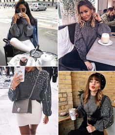 Buy More! Save More!





Size/cm



Bust



Length



Shoulder to sleeve





S



100



50



68





M



102



51



69





L



104



52



70 Gray Long Sleeve Top For Winter, Gray Long Sleeve Winter Top, Winter Knit Tops With Lantern Sleeves, Winter Knit Top With Lantern Sleeves, Knit Tops With Lantern Sleeves For Winter, Long Sleeve Knit Tops For Winter, Chic Knit Long Sleeve Top For Winter, Knit Sweater For Fall Party, Knit Sweater For Party In Fall