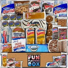 an advertisement for cookies and other snacks