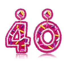 PRICES MAY VARY. 【Happy Birthday Earrings】Get ready to celebrate your milestone 16th birthday with this must-have earrings! They are embellished with pink beading and accent multi colored beading as well and the back is completely felt covered. Classic, elegant and always on trend, these earrings will complement your birthday outfits in a delicate and sophisticated way, the chic and fun design will surely let you to be a protagonist. 【Celebration Earrings】Our make a birthday wish earrings are pe Pink Drop Earrings For Birthday, Novelty Multicolor Jewelry For Birthday, Playful Multicolor Earrings For Birthday, Birthday Drop Earrings, Novelty Multicolor Earrings For Birthday, Pink Novelty Jewelry For Birthday, Novelty White Earrings For Birthday, Drop Earrings With Ear Wire For Birthday, Fun Multicolor Earrings For Birthday