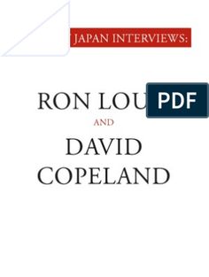 the book cover for ron lou and david copeland's japan interviews, with an image