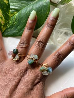 PROCESSING TIME RIGHT NOW IS 2-3 WEEKS BECAUSE I AM OUT OF THE COUNTRY. I SINCERELY APOLOGIZE FOR THE INCONVENIENCE. XOXO. These wire wrapped crystal customizable rings make unique gifts and are so fun to personalize! Make these into stackable rings by choosing various ring sizes. They're a perfect little pop of color to your cute hippy fit, boho look, or fairycore style. Mix and match your favorite colors 💗This beautifully elegant handmade ring will catch anyone's eye! Dainty little wire wrapp Hippie Fits, Wire Wrapped Crystal, Wrapped Crystal, Indian Agate, Smoky Quartz Crystal, Wire Wrapping Crystals, Quartz Crystal Necklace, Wire Wrapped Rings, Agate Crystal