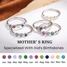 Mother's Ring - Specialized With Kids' Birthstones Ring - Personalized 1-6 Birthstones XOXO Ring - Birthstone Jewelry - Custom Family Ring - Minimalist Stackable Ring - Ring For Women - Wedding Jewelry - Dainty Statement Ring - Mother & Daughter Ring - Family Gifts - Sister Gifts - Friendship Gifts - Best Friend Gifts - Birthday Gifts - Mother's Day Gifts - Anniversary Gifts - Christmas Gifts - New Year Gifts - Wedding Gifts - Engagement Gifts - Bridesmaid Gifts - Valentine's Day Gifts - Back To Personalized Birthstone Ring For Birthday Gift, Silver Rings For Birthday And Valentine's Day, Silver Rings For Valentine's Day Birthday Gift, Adjustable Birthstone Ring For Birthday, Round Birthstone Ring For Birthday Gift, Round Birthstone Ring As Birthday Gift, Silver Rings For Mother's Day Birthday Gift, Personalized Birthstone Ring For Birthday And Mother's Day, Silver May Birthstone Ring For Birthday