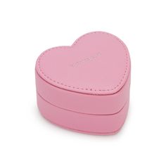 a pink heart shaped box on a white background