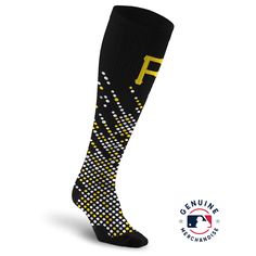 Great gift from any Pirate fan Pittsburgh Pirates Logo, Calf Sleeve, Runners World, Pittsburgh Pirates, Sock Shop, Compression Socks, Knee High Socks, High Socks, Ankle Socks