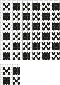 an image of black and white knitted patterns