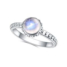 SPECIFICATIONS is_customized: Yes Style: Classic Style: Trendy/Vintage/Classic Shapepattern: Round Setting Type: Bezel Textured Milky Blue Moonstone Ring in 925 Sterling Silver Mystical Sterling Silver Crystal Ring, Sterling Silver Round Moonstone Ring With Moon Phase, Adjustable Moonstone Stackable Rings, Sterling Silver Celestial Crystal Ring, Celestial Crystal Ring In Sterling Silver, Silver Moonstone Stackable Rings With Birthstone, Celestial Sterling Silver Crystal Ring, Celestial Style Stackable Moonstone Ring, Silver Moonstone Crystal Ring In Moon Shape