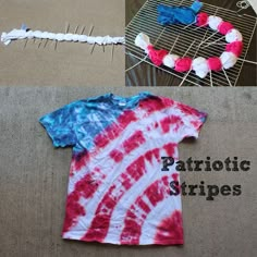 a t - shirt that has been made to look like an american flag