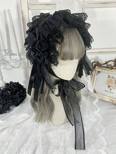 The price is for a hairband only, others are not included. Garment Size SizeFree SizeWidth23 Lace Hairband, Lace, Black