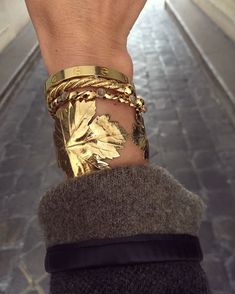 Arm Stack, Dope Jewelry Accessories, Gold Girl, Gold Bangle