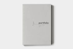 a book with the title portfolio written in black and white on top of it