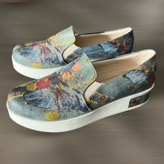 Description - Women's Shoes Goby Slip On Espadrilles Vn4201 Size 8.5 New Inner Material : Textile Insole Material : Soft Pad Outside Material : High Quality Matted Canvas Outside Material Color : Canvas Sole Material : Thermoplastic Color : Printed Multi Colorful Production Type : Handmade Paint : Solvent Free Paint Benefit : Recyclable Material Origin : Turkey Heel Height : 2,5 Cm Shaft : 8,5 Cm Colored Printed Shoes Are A Unique And Stylish Addition To Any Wardrobe. They Feature Bold And Vibra Traditional Shoes, Free Paint, Printed Shoes, Going Out With Friends, Handmade Paint, Slip On Espadrilles, Shoe Print, Footwear Collection, Out With Friends