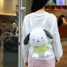 Cartoon Cinna Plush Backpack - Lovesickdoe 🐰🎒✨ Embrace cuteness on the go with the Cartoon Cinna Plush Backpack. This delightful backpack showcases an adorable cartoon Cinna plush design, adding a touch of kawaii charm to your everyday adventures. The Cartoon Cinna Plush Backpack is designed to combine functionality and cuteness. The plush material offers a cozy and comforting feel, while the roomy interior provides ample space to carry your belongings. Featuring adjustable straps and a sturdy White Cartoon Backpack For Everyday Use, Cute Plush School Bags, Kawaii Plush Bags For Everyday Use, Kawaii Plush School Backpack, Cute Plush Travel Bag, Kawaii Plush School Bag, Cute Plush Backpack For Everyday Use, Everyday Plush Backpack, Plush Design