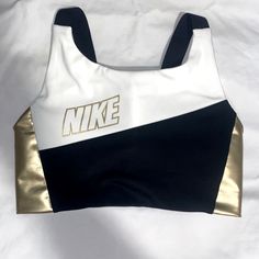 Nwot Never Worn. Bought For My Mom But Too Small And She Never Took It Back To Exchange Size. Size Xs. Black/Gold/White - Front Of Bra Is Pocket For Phone, Ipad, Etc. Fitted Racerback Training Bra, Fitted Racerback Bra For Training, Padded Racerback Sports Bra For Gym, Padded Fitted Sportswear Activewear, Padded Racerback Activewear For Gym, Padded Racerback Sports Bra For Workout, Fitted Padded Activewear Sportswear, Fitted Padded Sportswear Activewear, Sporty Fitted Padded Activewear