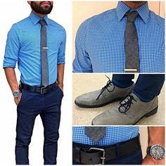 Gentleman Lifestyle, Shirt And Tie, Graduation Outfits, Graduation Outfit, Outfits Men, Tk Maxx, Blue Shirt, Business Fashion