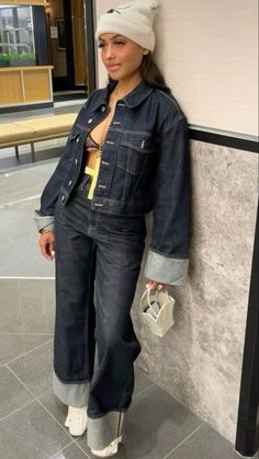 Dark Denim Outfit, Cold Fashion, All Jeans, Tomboy Style Outfits, Tomboy Fashion, Teenage Fashion Outfits, Mode Vintage, Denim Outfit