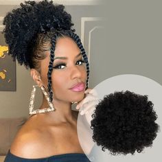 Afro Hair Bun, Afro Puff Hairstyles, Afro Bun, Puff Ponytail, Bun Ponytail, Bun Hair Piece, Hair Puff, Drawstring Ponytail