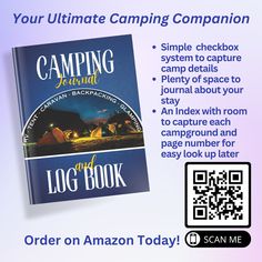 Easily record the details of the places you camp using a simple checkbox system. Capture your camping memories in the generous notes space. Looking Up, Backpacking