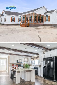 before and after pictures of a new home in clayton, michigan that has been remodeled