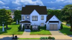 Sims 4 House CC: Modern Farmhouse By Vulpus