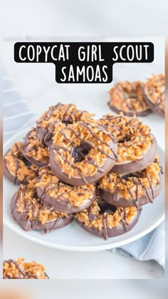 chocolate covered pretzels on a white plate