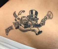 Robber Tattoo, Monopoly Man Tattoo, Get Rich Or Die Trying Tattoo, Brother And Sister Tattoo Ideas, Meaningful Symbol Tattoos, Cartoon Tattoo Ideas, Sister Tattoo Ideas, Tato Flash, Casino Tattoo