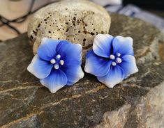 Purple flower stud earrings or clip on earrings Material of flowers - polymer clay  Dia flower about 32 mm / 1.25 in Polymer clay isn't afraid of water, strong and flexible.. Treat these earrings gently just as you would any other piece of jewellery! Store in a clean, dry place. ALL STUD EARRINGS -https://www.etsy.com/shop/BuduartJewelry?ref=seller-platform-mcnav§ion_id=23177663 ♥All my jewelry come in boxes or bags . If you are purchasing a gift I am happy to include personalised messages with your order. Please leave a note of desired message in the note to seller prior to placing your order. ♥ ** I make some custom orders. If you would like some items to be custom made or created for you in a special way, feel free to send an Etsy conversation with your requirements, and we can discuss Blue Summer Jewelry, Clay Works, Big Floral, Earrings Big, Bird Necklace, Flower Stud Earrings, Jewellery Store, Flower Stud, Clay Flowers