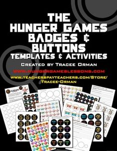 the hungry games badges and buttons templates & activities