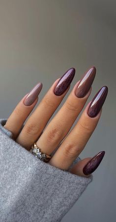 Brown Nails Design, November Nails, Indigo Nails, Her Nails, Brown Nails, Gorgeous Nails