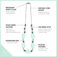 a necklace with instructions on how to wear it