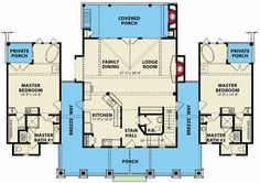 this is the floor plan for these two story house plans, which are very large and open