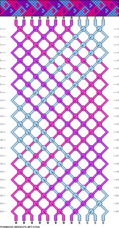 an image of a knitted pattern with different colors and patterns on the same side