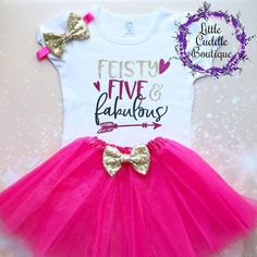 5th Birthday Shirt Girl, Toddler Birthday Outfit, Toddler Birthday Party, Birthday Tutu Outfit, Birthday Girl Outfit, Fabulous Birthday, Tutu Outfits, Sequin Bow, Toddler Birthday