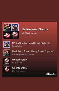 the halloween song list on spotify